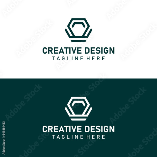 abstract diamond company logo branding design template