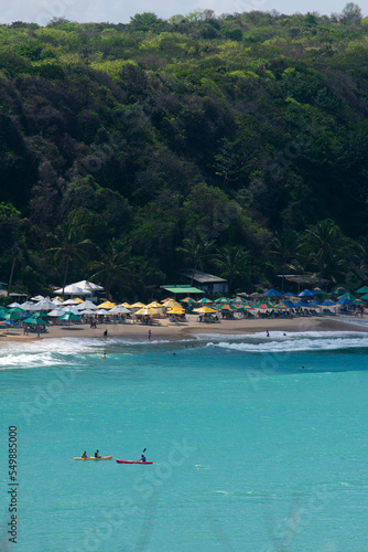 Praia do Madeiro na vertical, Pipa, Rio Grande do Norte, Brasil.