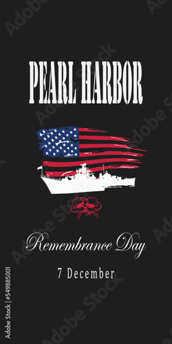 pearl harbor remembrance day background,banner,template photo