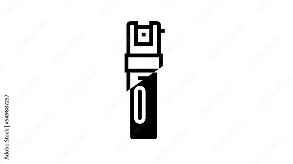 pepper spray line icon animation pepper spray line icon animation