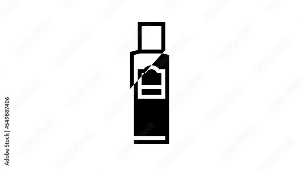 liquid fragrance bottle perfume line icon animation liquid fragrance bottle perfume line icon animation