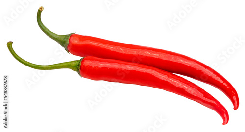 Photography Red chilli pepper isolated on white background, Red chilli on White Background With clipping path