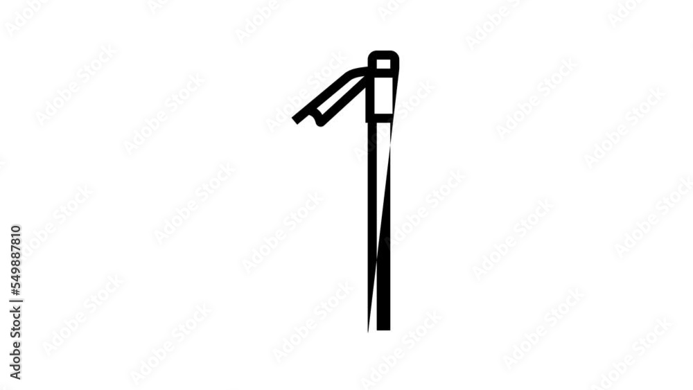 adze axe tool line icon animation adze axe tool line icon animation