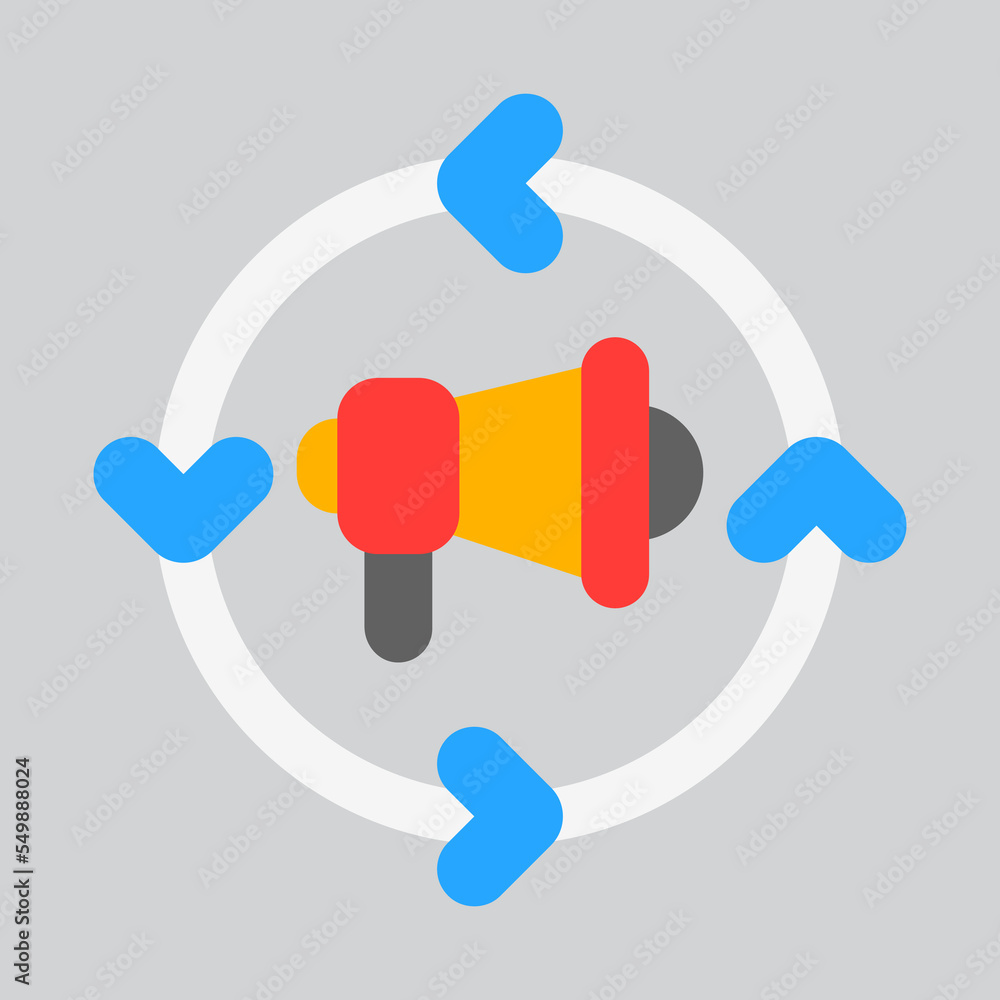 Remarketing icon in flat style, use for website mobile app presentation Remarketing icon in flat style, use for website mobile app presentation