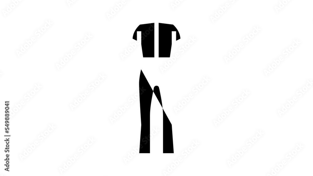 overalls pants apparel glyph icon animation overalls pants apparel glyph icon animation