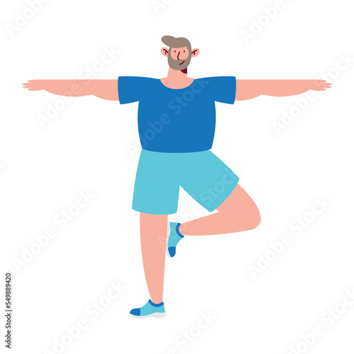 male athlete practicing exercise