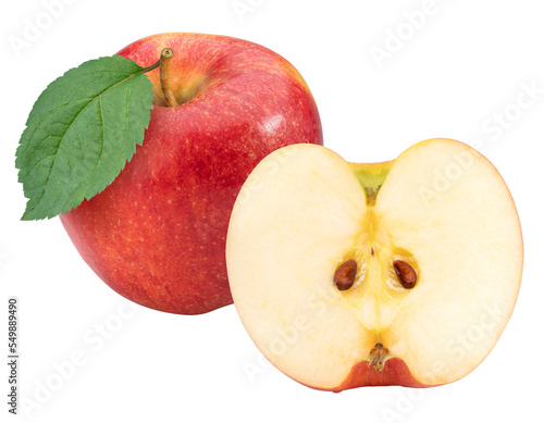 Red apple on white background, US. Red Envy apple on white background PNG File.
