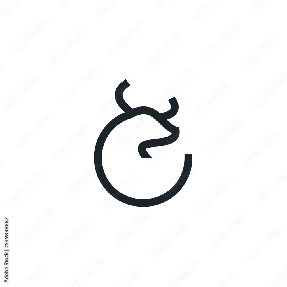 buffalo logo vector design of a black logo line art buffalo logo vector design of a black logo line art