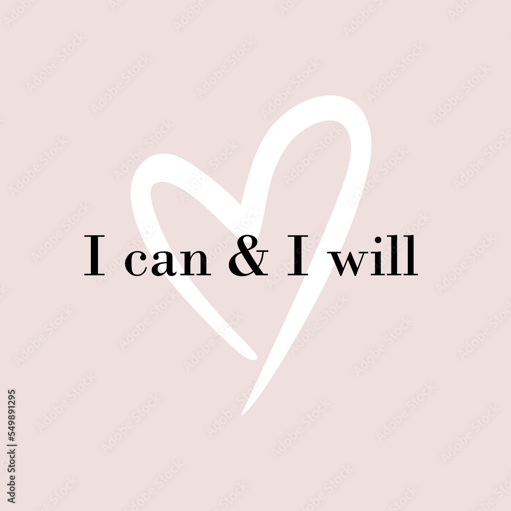 I can and i will vector illustration for t shirt print design.