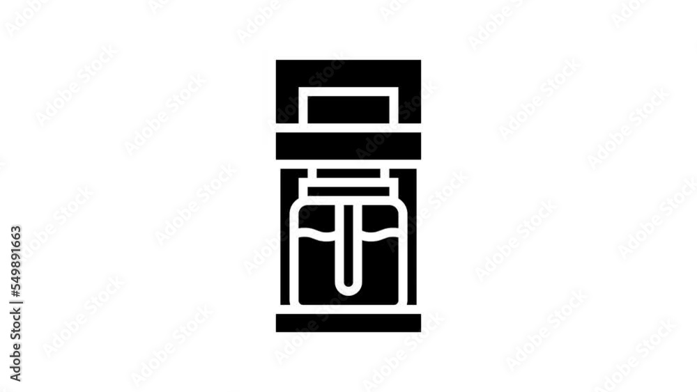 drip coffee brewing machine line icon animation drip coffee brewing machine line icon animation