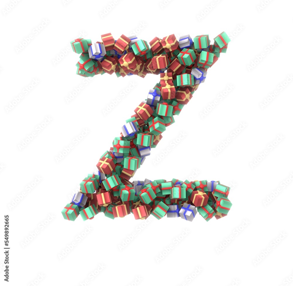 Present Themed Font - Letter Z