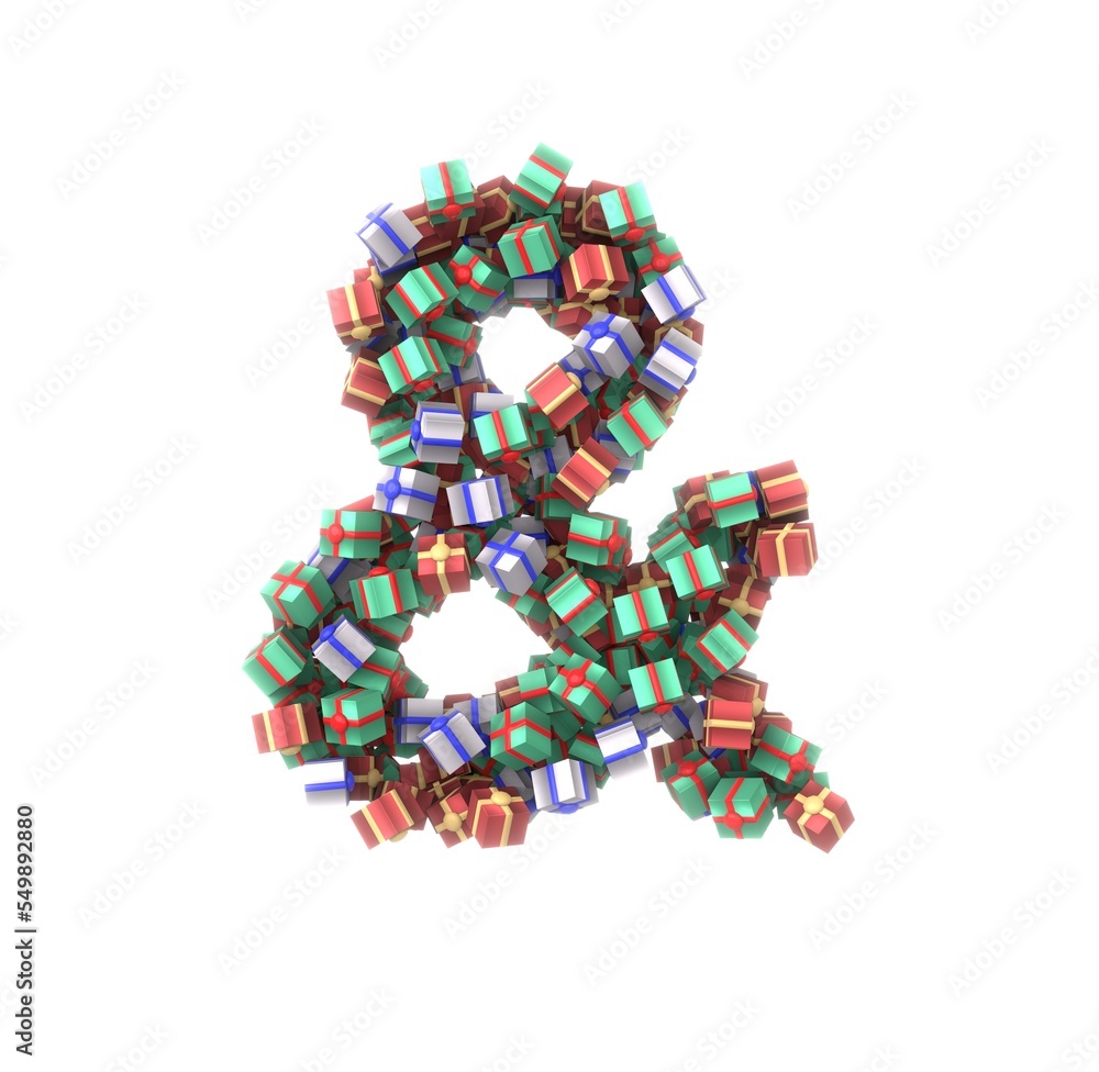 Present Themed Font - And Symbol Present Themed Font - And Symbol