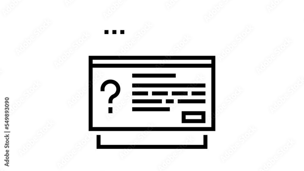 question online ask line icon animation question online ask line icon animation