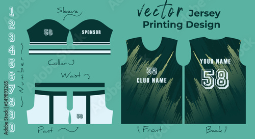 Abstract vector design for jersey printing,
Background pattern for sports team jersey