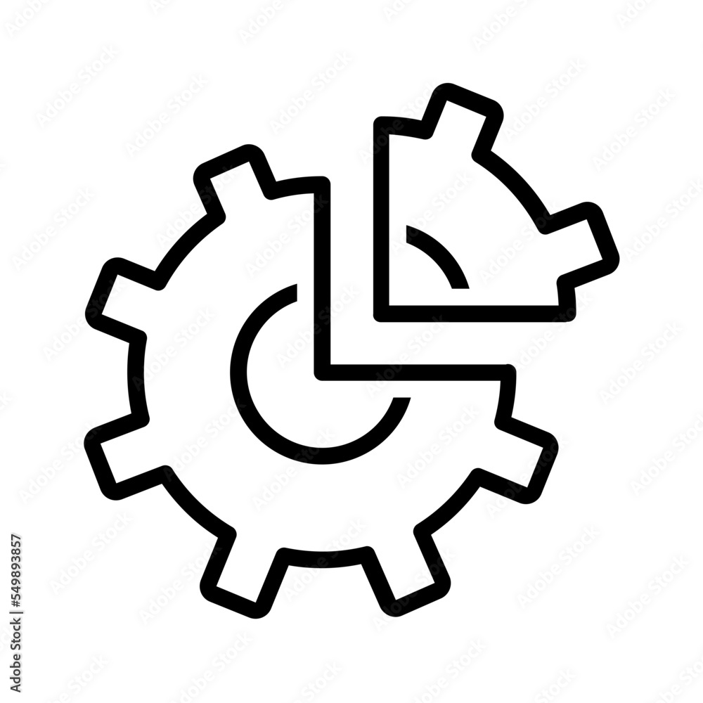 Black line icon for Integration Black line icon for Integration