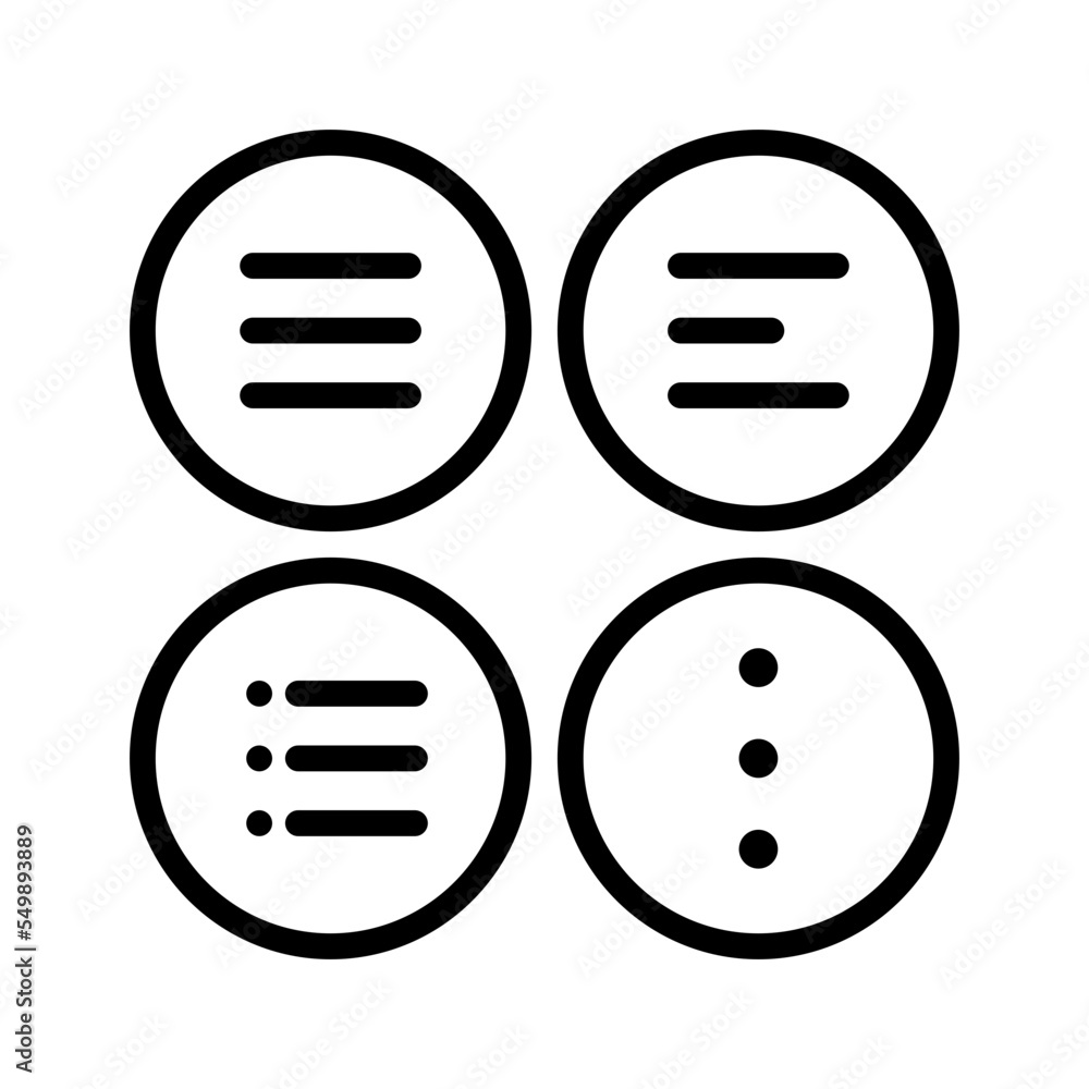 Black line icon for Burger menu Black line icon for Burger menu