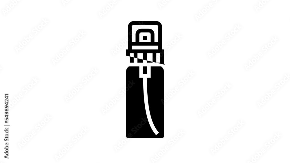 flask fragrance bottle perfume line icon animation flask fragrance bottle perfume line icon animation