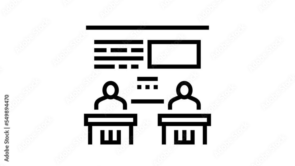 academic minor line icon animation academic minor line icon animation