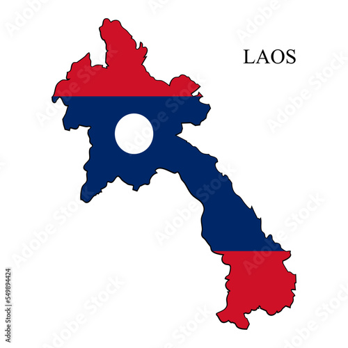 Laos map vector illustration. Global economy. Famous country. South East Asia