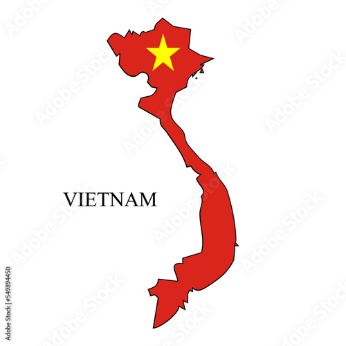 Vietnam map vector illustration. Global economy. Famous country. South East Asia