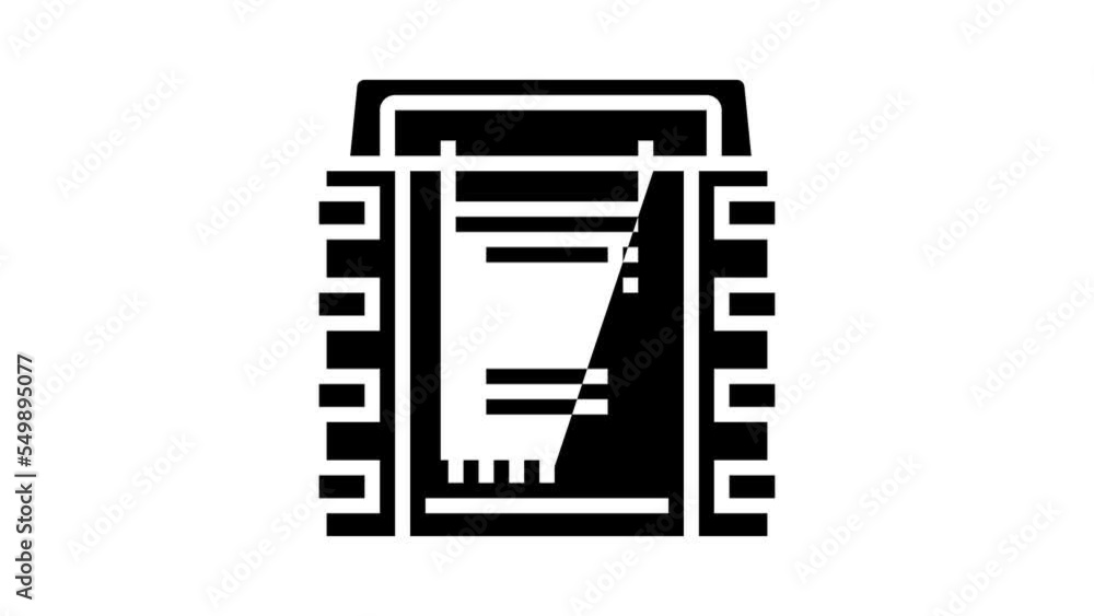 heater portable glyph icon animation heater portable glyph icon animation