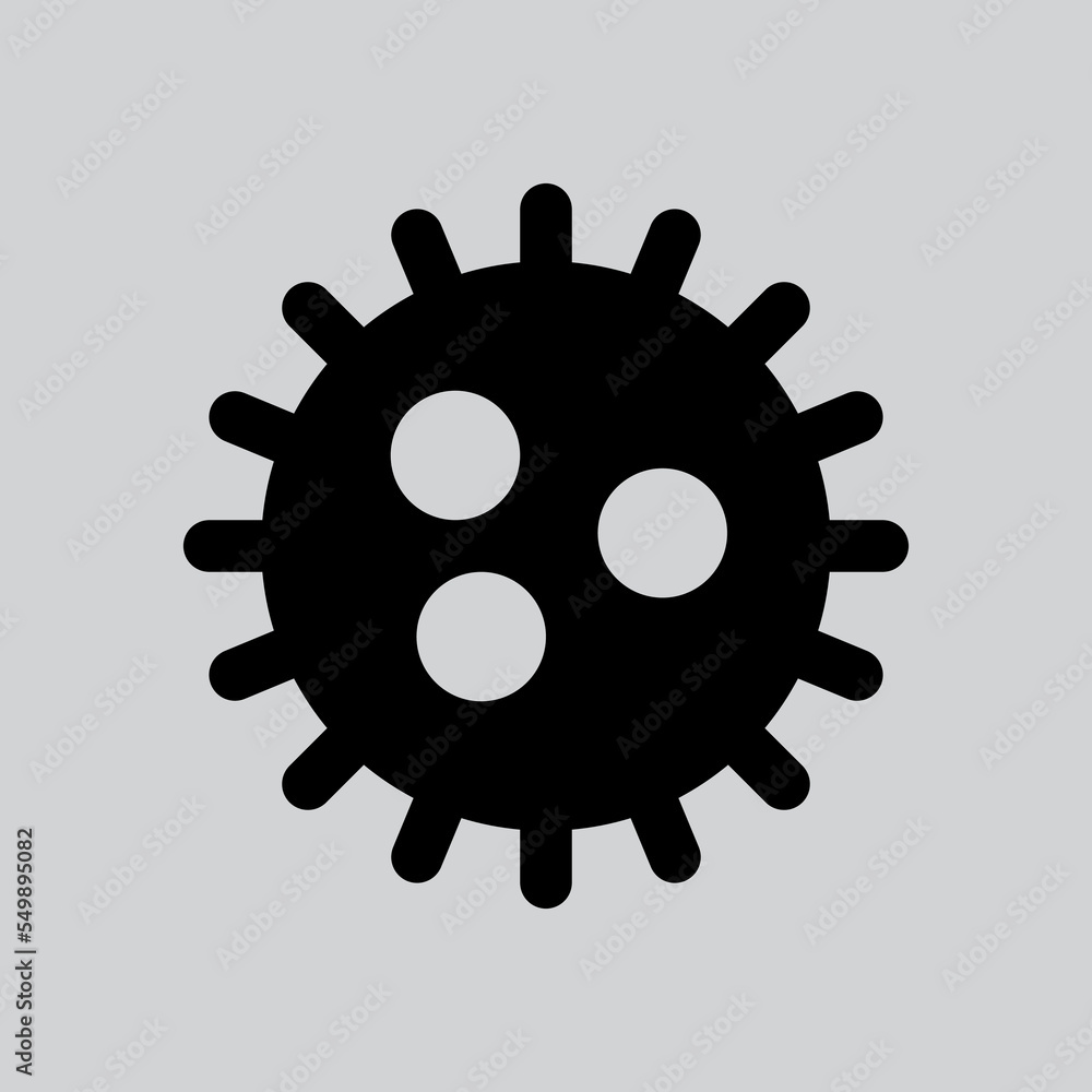 Virus icon in solid style about laboratory, use for website mobile app presentation Virus icon in solid style about laboratory, use for website mobile app presentation