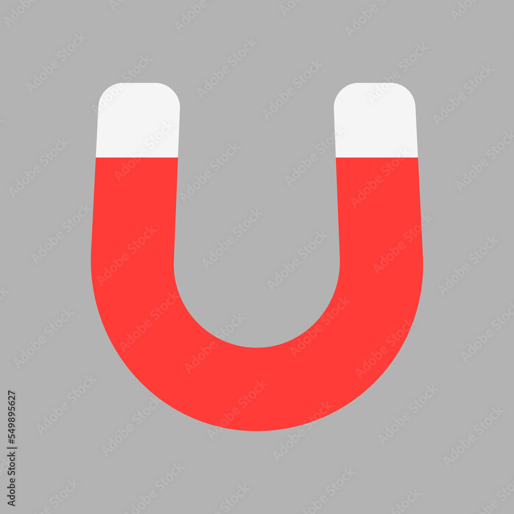 Magnet icon in flat style about laboratory, use for website mobile app presentation Magnet icon in flat style about laboratory, use for website mobile app presentation