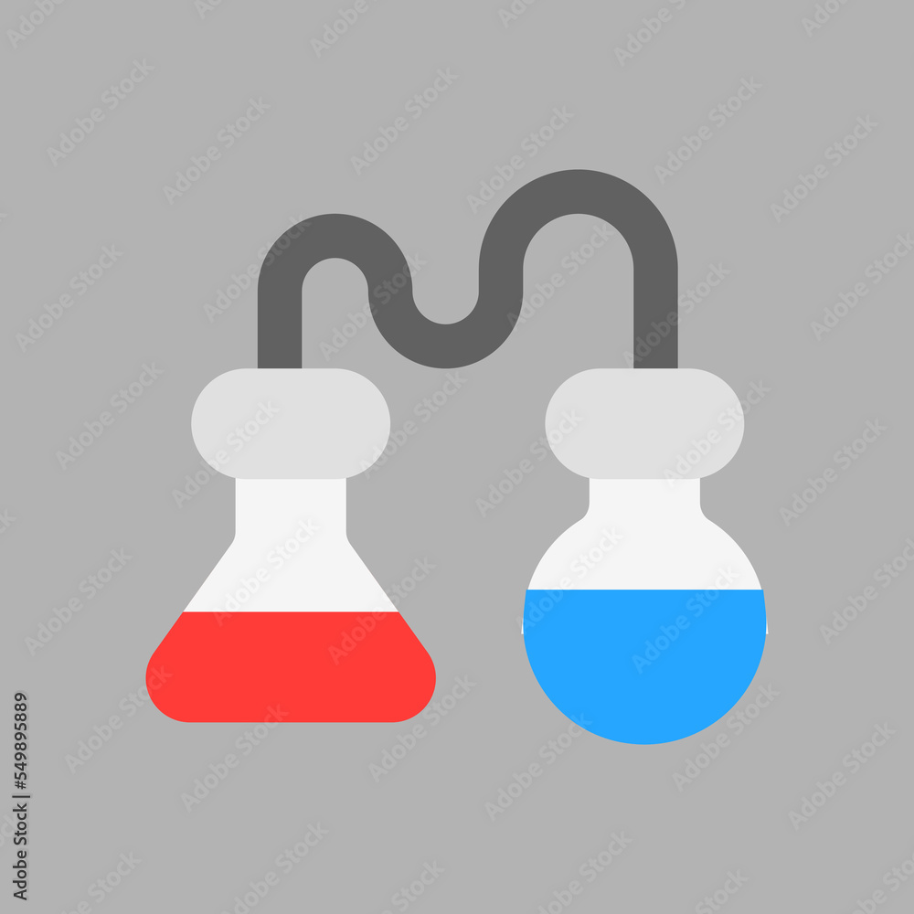 Distillation icon in flat style about laboratory, use for website mobile app presentation Distillation icon in flat style about laboratory, use for website mobile app presentation
