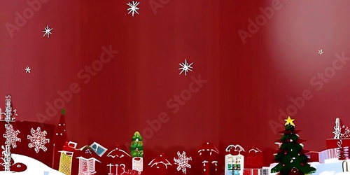 abstract christmas background with christmas decorations  © MASOKI