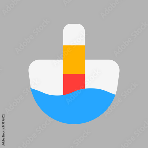Litmus icon in flat style about laboratory, use for website mobile app presentation