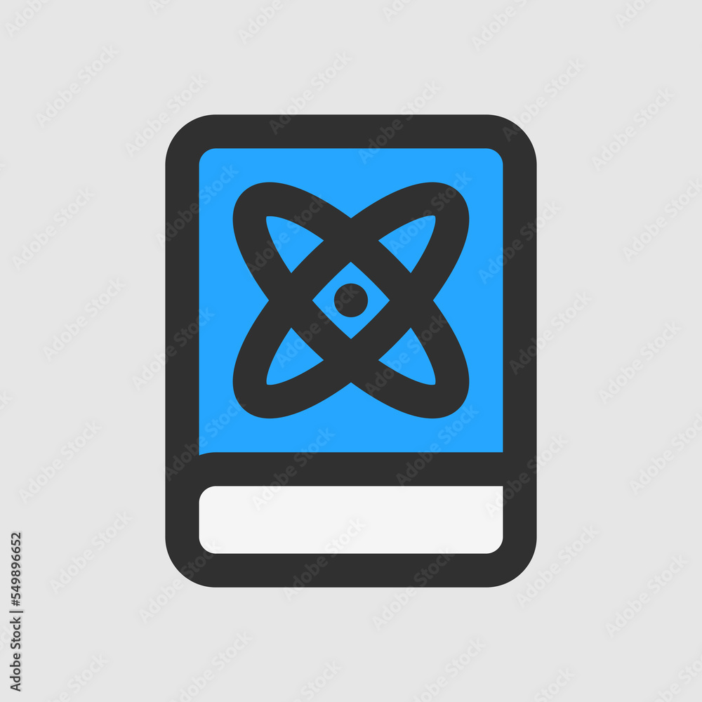 Science book icon in filled line style about laboratory, use for website mobile app presentation Science book icon in filled line style about laboratory, use for website mobile app presentation