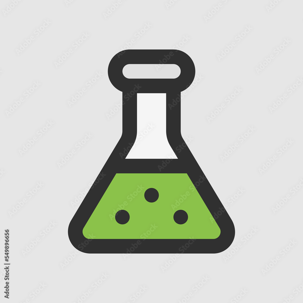 Chemical icon in filled line style about laboratory, use for website mobile app presentation Chemical icon in filled line style about laboratory, use for website mobile app presentation