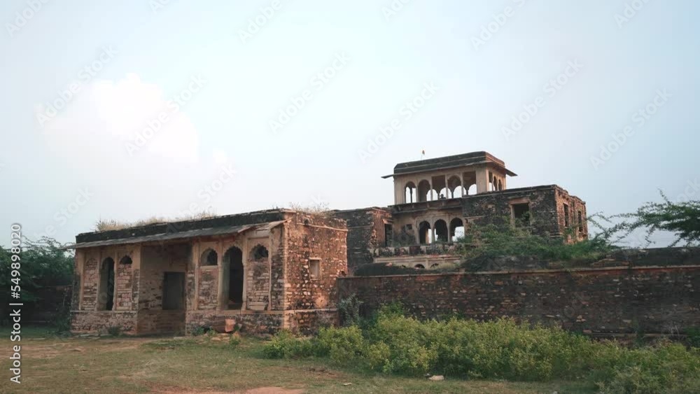 Old Abandoned Fort Building at a hill in Gwalior , Madhya Pradesh , India Old Abandoned Fort Building at a hill in Gwalior , Madhya Pradesh , India