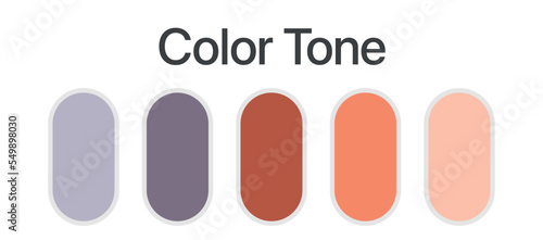 pallete color set include five color