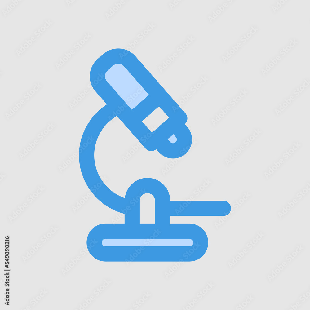 Microscope icon in blue style about laboratory, use for website mobile app presentation Microscope icon in blue style about laboratory, use for website mobile app presentation
