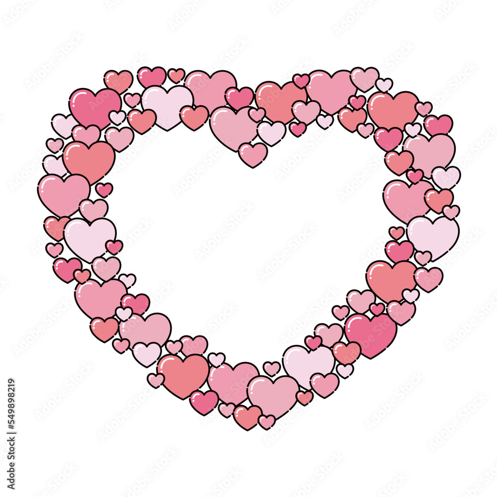 Obraz premium 可愛いピンクのツヤツヤハーのトフレーム