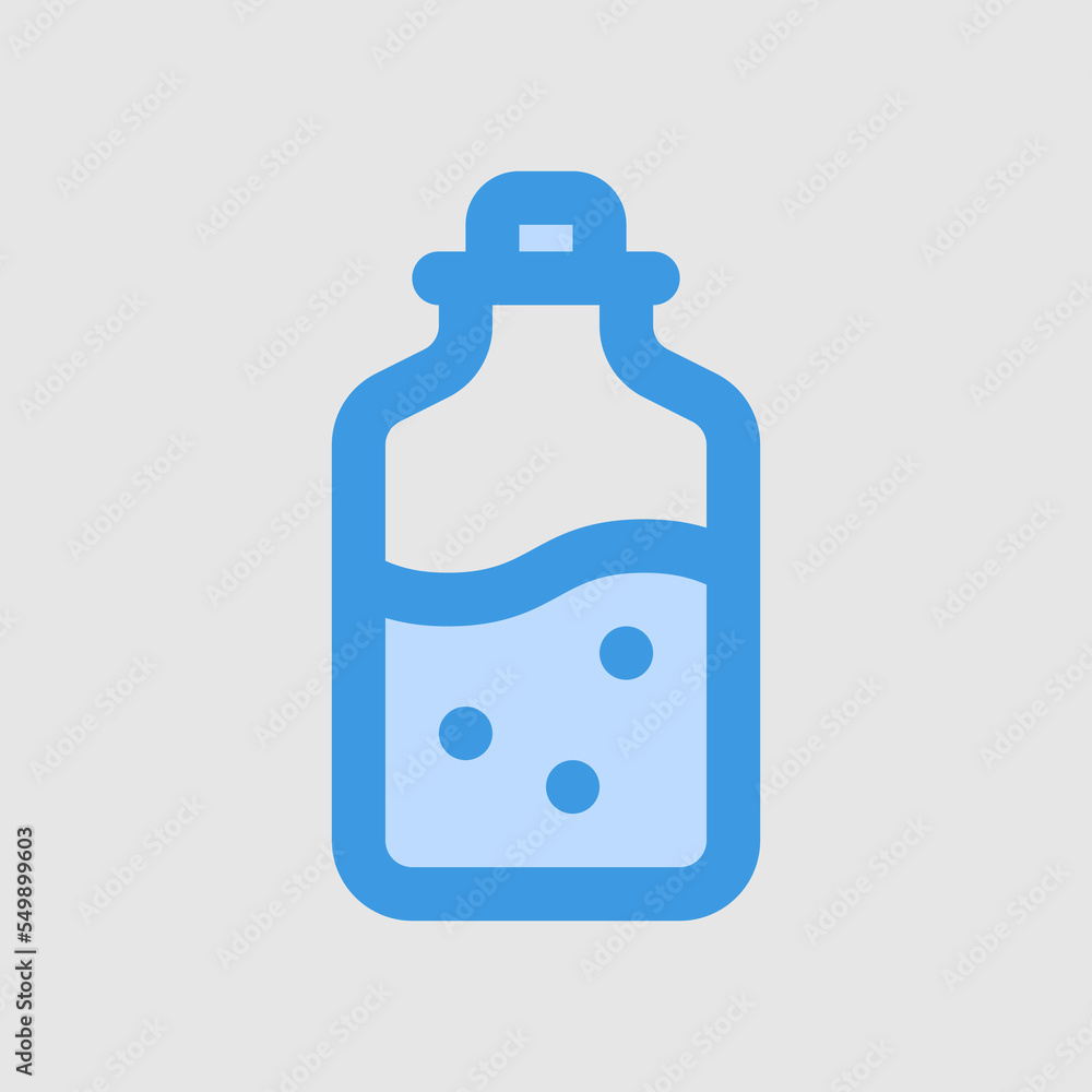 Bottle icon in blue style about laboratory, use for website mobile app presentation Bottle icon in blue style about laboratory, use for website mobile app presentation