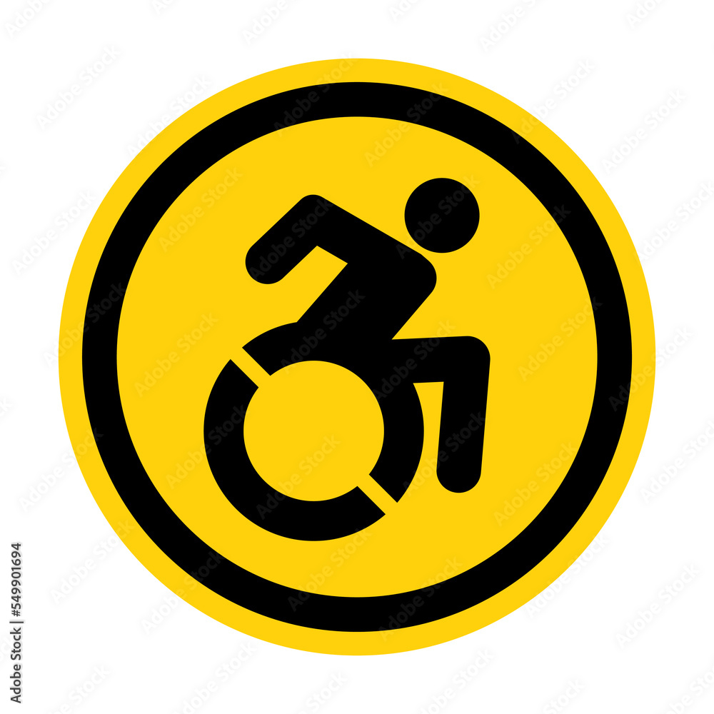 Accessible Parking Sign On White Background Accessible Parking Sign On White Background