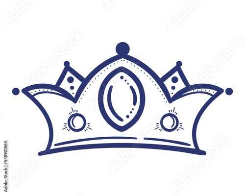crown sketch with stone