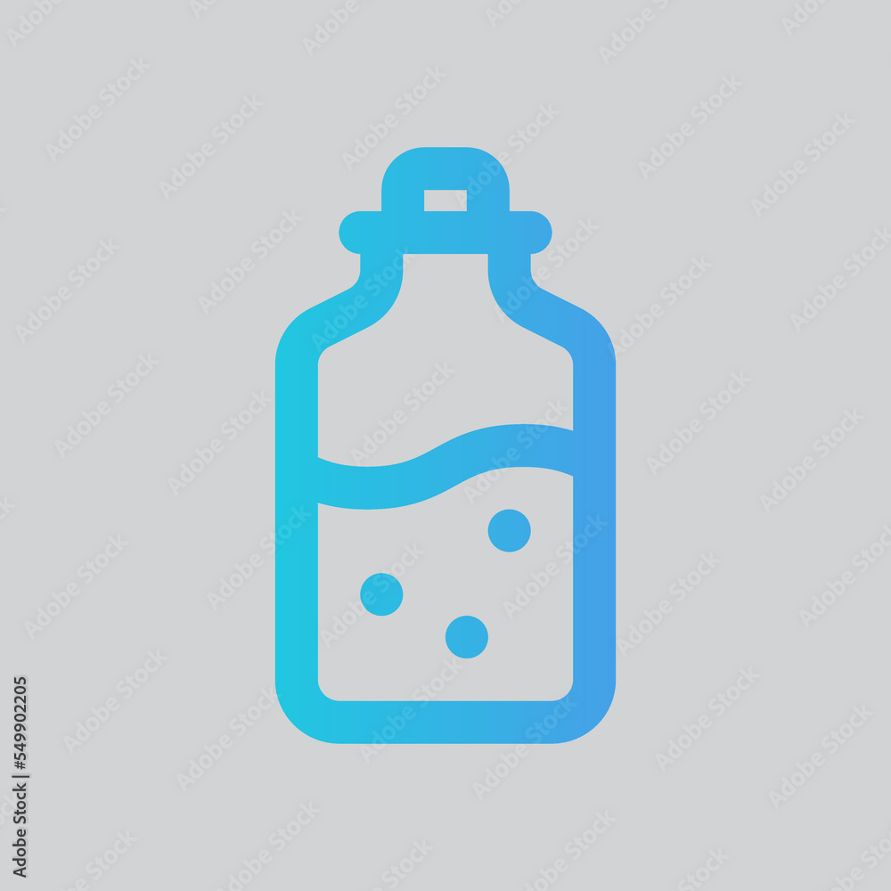 Bottle icon in gradient style about laboratory, use for website mobile app presentation Bottle icon in gradient style about laboratory, use for website mobile app presentation