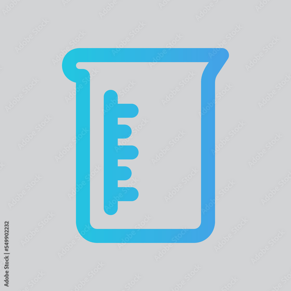 Beaker icon in gradient style about laboratory, use for website mobile app presentation Beaker icon in gradient style about laboratory, use for website mobile app presentation