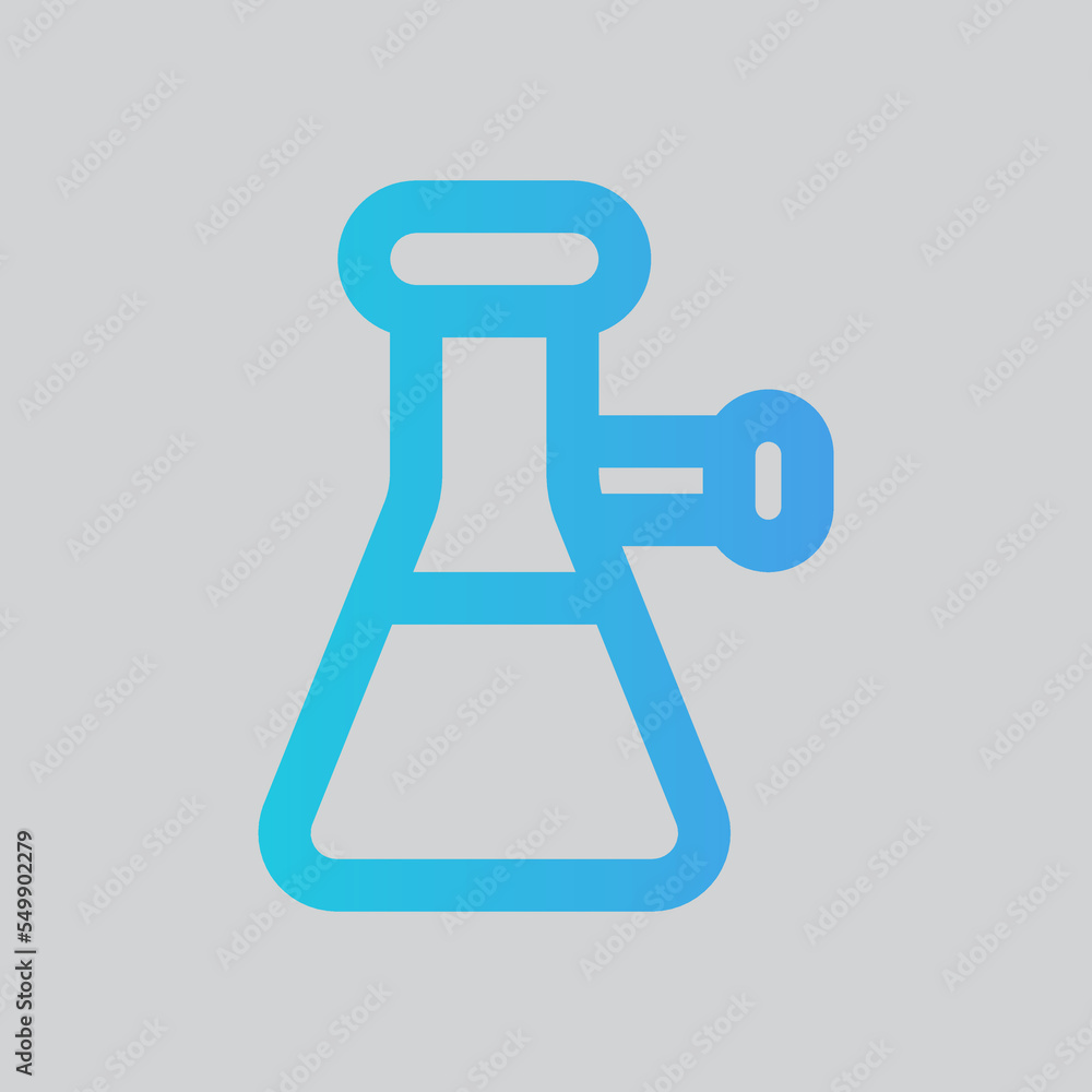 Flask icon in gradient style about laboratory, use for website mobile app presentation Flask icon in gradient style about laboratory, use for website mobile app presentation