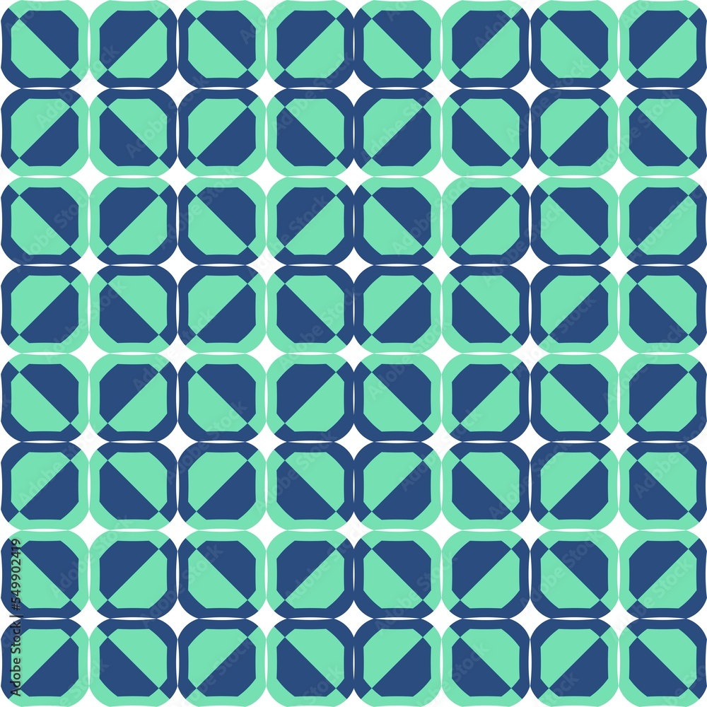 Fototapeta premium The Green Table Square in Fabric Seamless Pattern