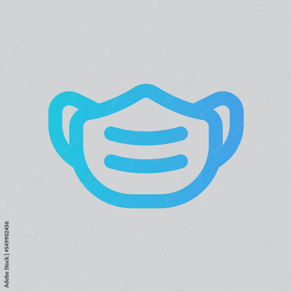 Medical mask icon in gradient style about laboratory, use for website mobile app presentation Medical mask icon in gradient style about laboratory, use for website mobile app presentation