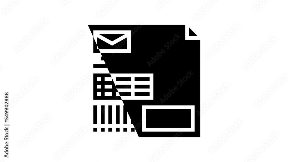 invoice paper list line icon animation invoice paper list line icon animation