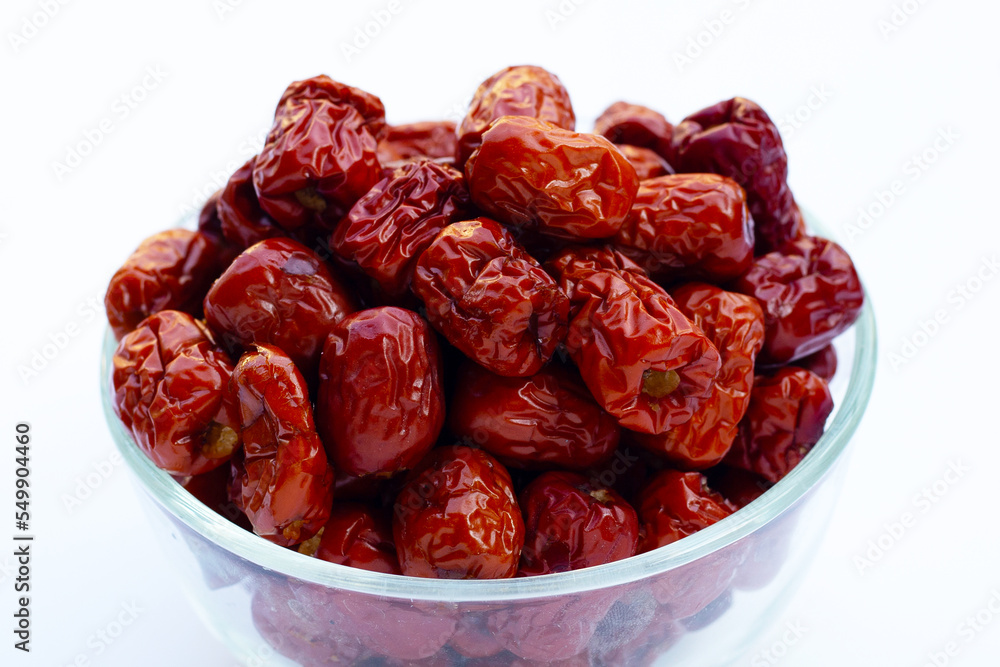 Chinese jujubes isolated on white background. Chinese jujubes isolated on white background.