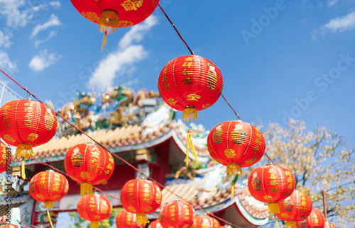 Photography Chinese new year lantern in chinatown area