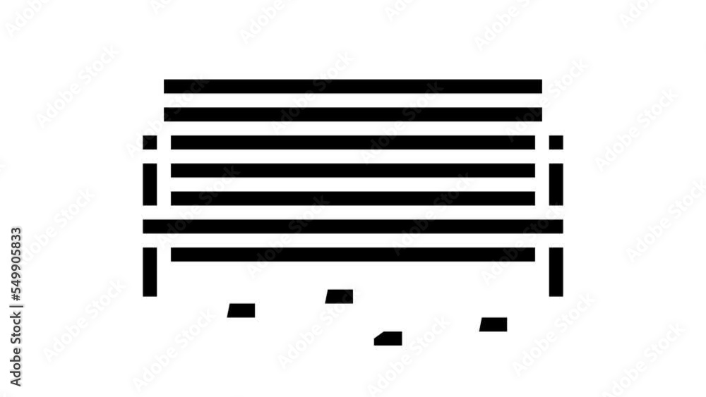 bench park line icon animation bench park line icon animation