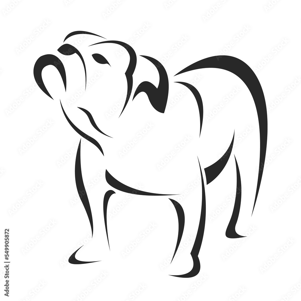 Obraz premium A dog (bulldog) design isolated on transparent background. Pet. Animals.