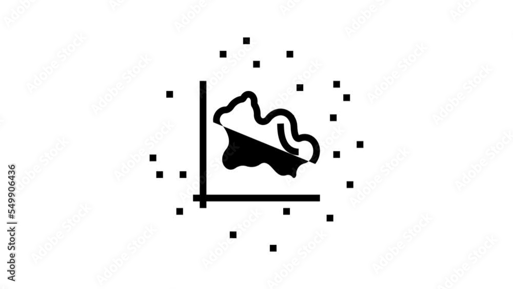 uneven borders mole melanoma line icon animation uneven borders mole melanoma line icon animation
